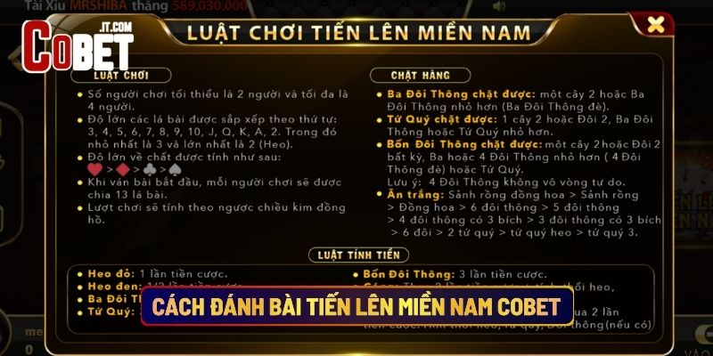 Cách Đánh Bài Tiến Lên Miền Nam Cobet